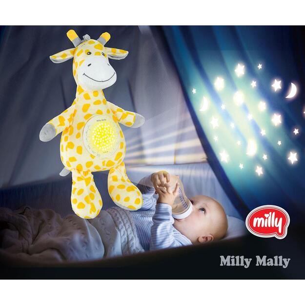 Milly Mally žirafos pliušinis miegamasis su projektoriumi