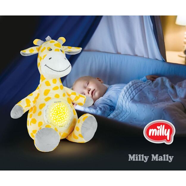 Milly Mally žirafos pliušinis miegamasis su projektoriumi