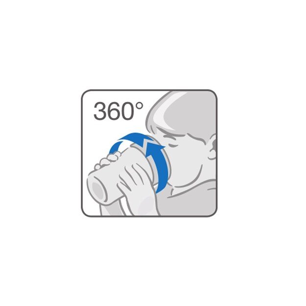 NUK Mini Cups 360° kūdikio puodelis su neutraliu dangteliu
