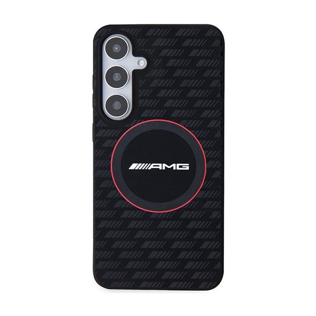 AMG silikoninis anglies pluošto rašto „MagSafe“ dėklas, skirtas „Samsung Galaxy S24+“ (juodas)