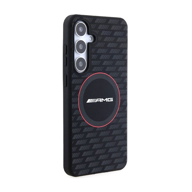 AMG silikoninis anglies pluošto rašto „MagSafe“ dėklas, skirtas „Samsung Galaxy S24+“ (juodas)