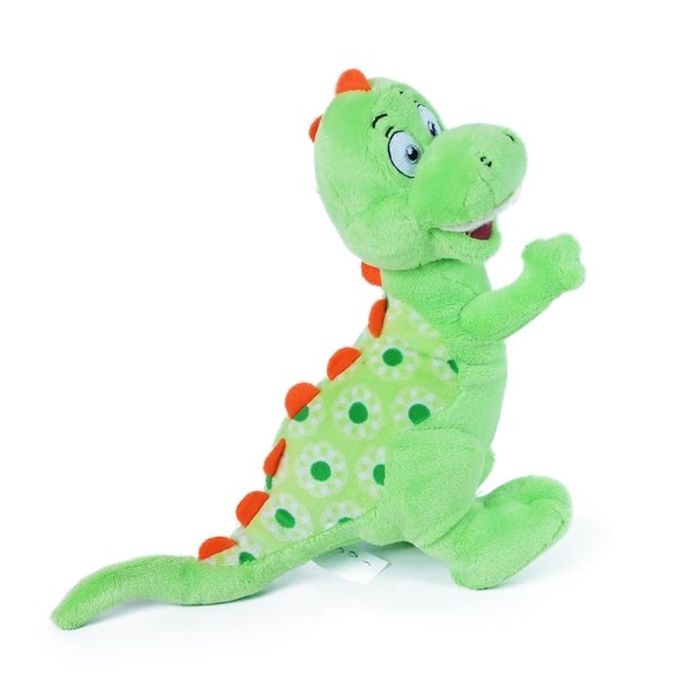 Rappa - pliušinis realistiškas žaislas linksmas sėdintis dinozauras, 20 cm, ekologiškas