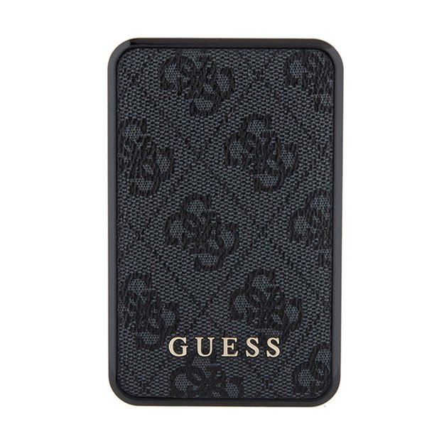 „Guess 4G“ odinis metalinis logotipas - išorinė baterija 10000 mAh 18W (juoda) 4