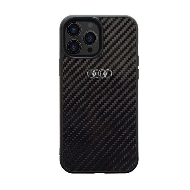 „Audi“ anglies pluošto dėklas, skirtas „iPhone 14 Pro Max“ (juodas) 3