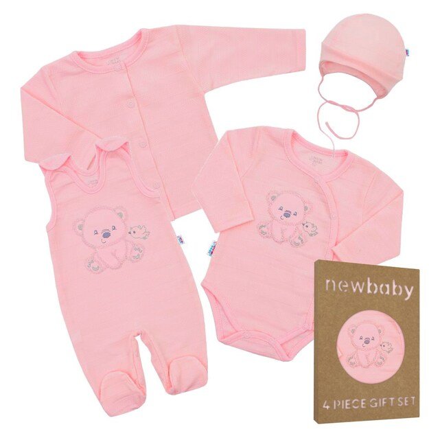 Naujas rinkinys nėščiajai „Sweet Bear“, send rožinis, 56 (0-3 mėn.)