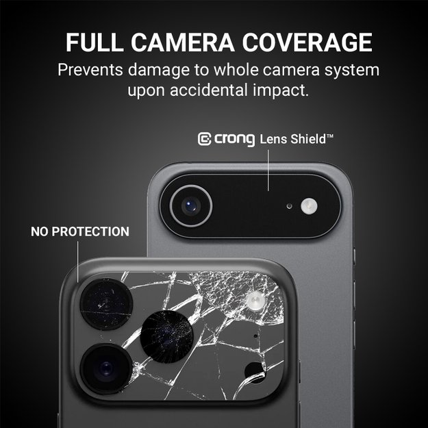 „Crong Lens Shield“ – kameros ir objektyvo stiklas „iPhone 17 Air“ 4