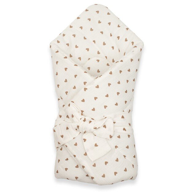 Muslin Lace-up Wrap New Baby little heart