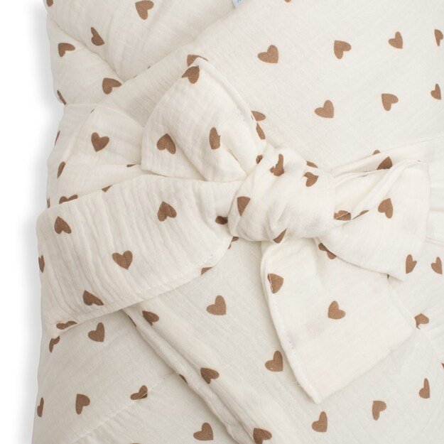 Muslin Lace-up Wrap New Baby little heart 2