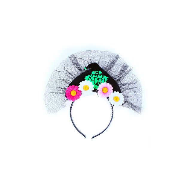 Witch headband with flowers for adults 1