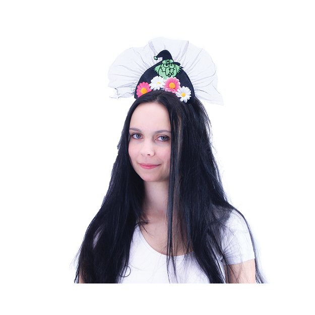Witch headband with flowers for adults 3