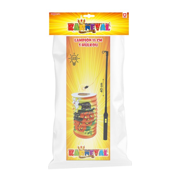 Lantern Halloween 15 cm with stick 40 cm 2