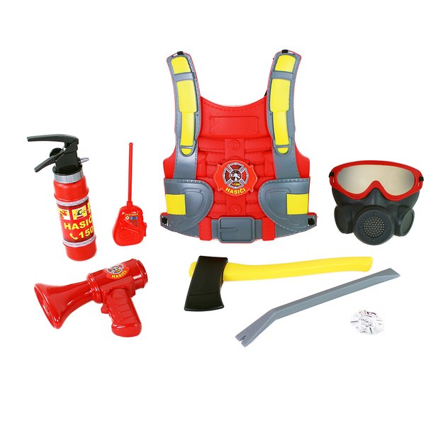 Firefighting set with accessories
