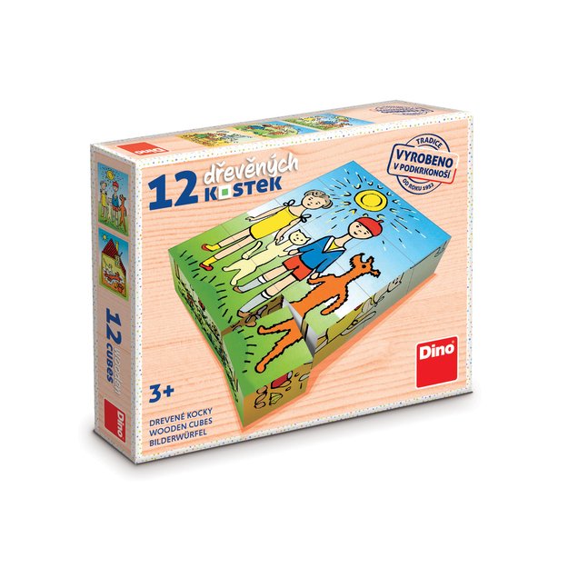 ŠUNIUKAS IR KAČIUKAS 12 medinių kubelių 9