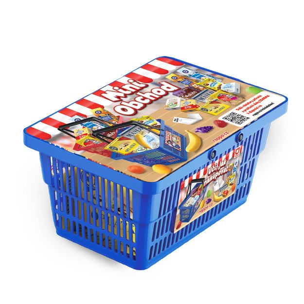 Shopping basket with accessories blue 2