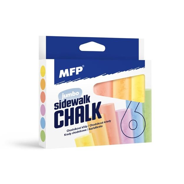 Šaligatvio kreidelės M apvalios 6 vnt. mišinio 1