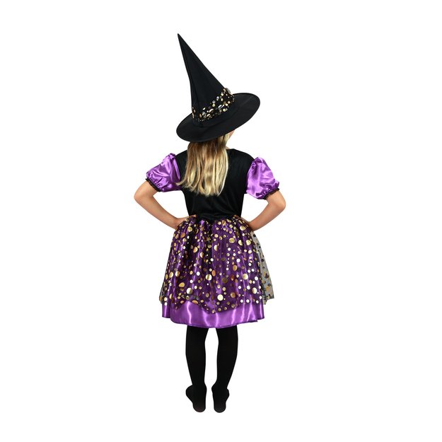 Children costume witch purple-gold (S) 1