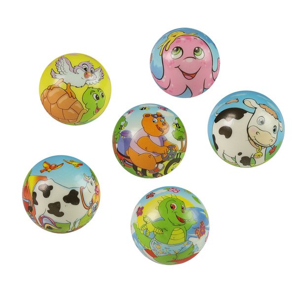 Putplasčio šokinėjimo kamuoliukai gyvūnai 6 cm 1