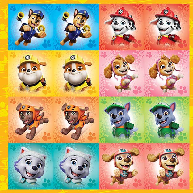 Atminties žaidimas „Patch Patrol“ pratybų sąsiuvinyje 2