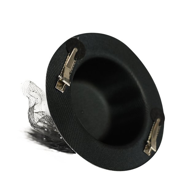 Mini sidabrinė kepurė su voratinkliu suaugusiems 3