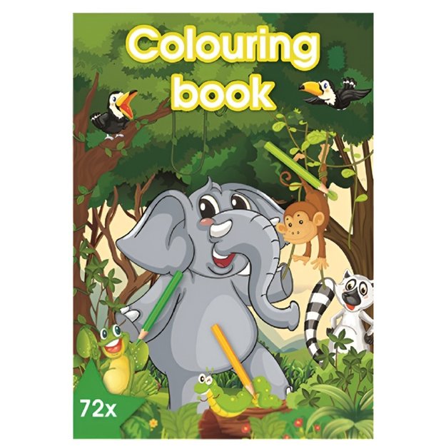 Book colouring 72pgs A4 12