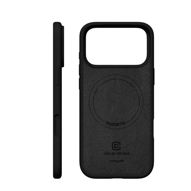 „Crong Color Cover Magnetic“ dėklas „MagSafe iPhone 17 Pro Max“ (juodas) 2
