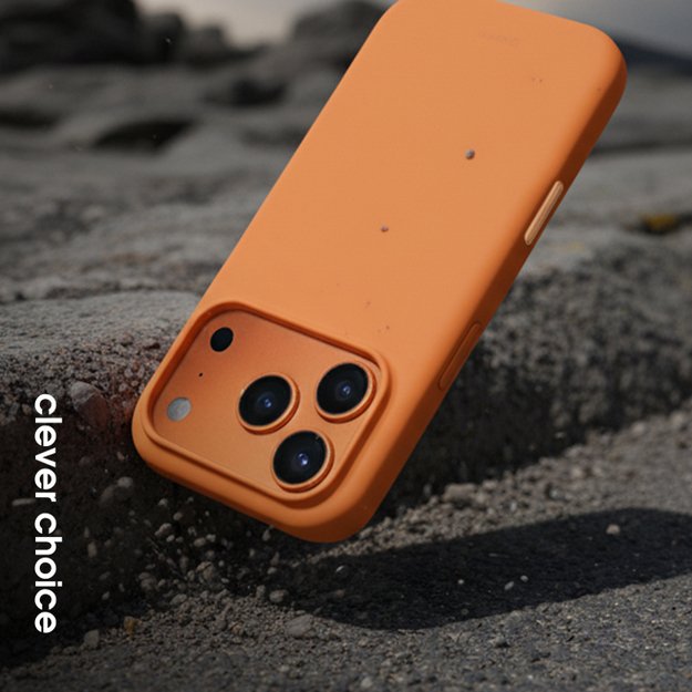 „Crong Color Cover Magnetic“ dėklas „MagSafe iPhone 17 Pro Max“ (juodas) 17