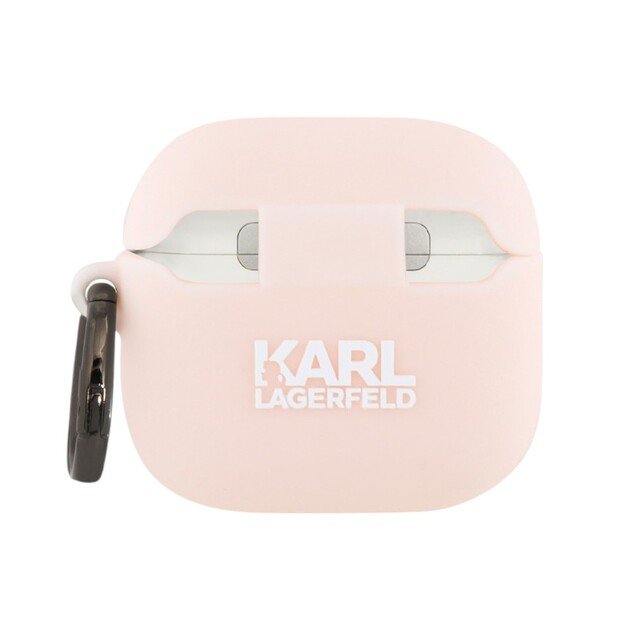 Karl Lagerfeld silikoninis „Choupette Head 3D“ dėklas – AirPods 4 ausinėms (rožinis) 2