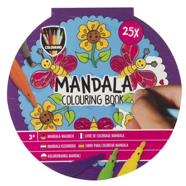 Mandalų spalvinimo knygelė, 25 lapai 1