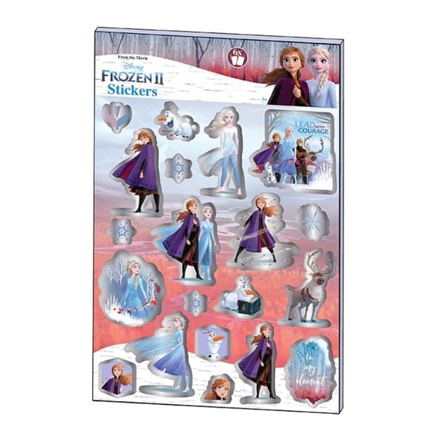 6 lapai lipdukų „Ledo šalis 2“