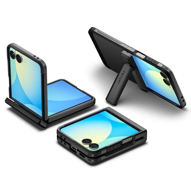 „Spigen Tough Armor Pro Mag MagSafe“ dėklas, skirtas „Samsung Galaxy Z Flip 7“ (juodas) 11