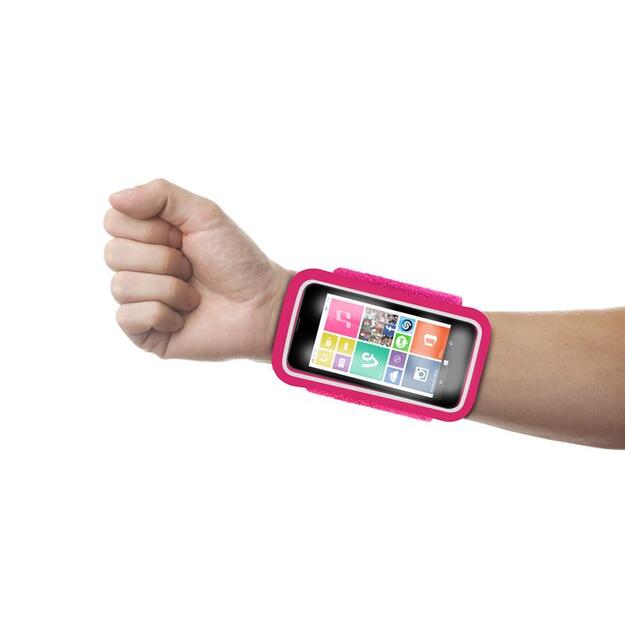 PURO bėgimo juosta – universali bėgimo juosta išmaniesiems telefonams max 4.3 + kišenė raktams (rožinė) 15