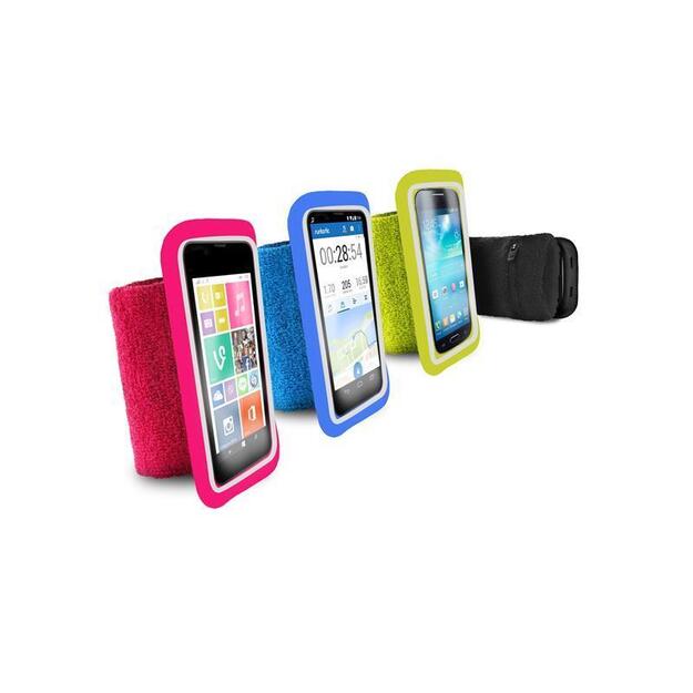 PURO bėgimo juosta – universali bėgimo juosta išmaniesiems telefonams max 4.3 + kišenė raktams (rožinė) 23