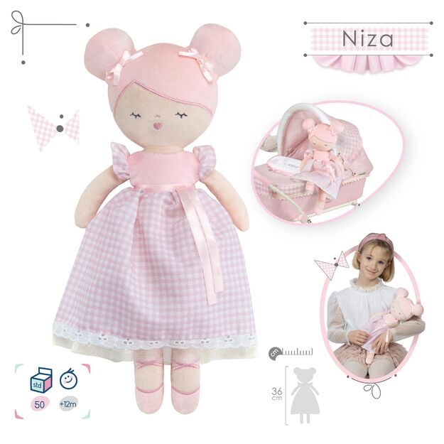 DeCuevas pliušinė lėlė NIZA - 36 cm 2