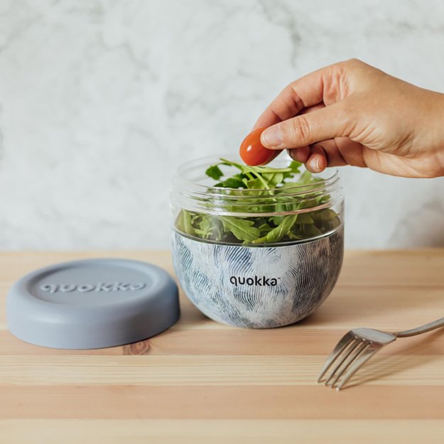 Quokka Bubble Food Jar - Plastikinė maisto talpa / priešpiečių dėžutė 770 ml (Zen) 8