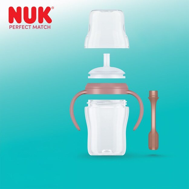 NUK Perfect Match lavinamasis kūdikių buteliukas su šiaudeliu MEŠKIUKAS 150 ml 3