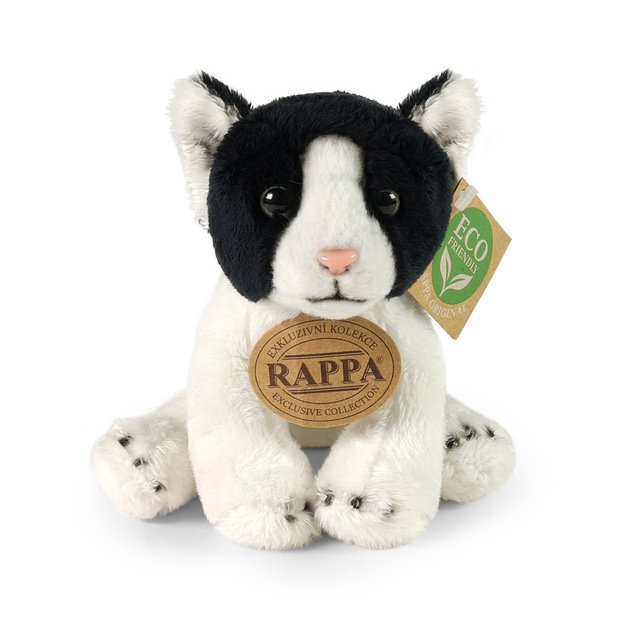 Pliušinis juodai baltas katinas 14 cm EKOLOGIŠKAS 2