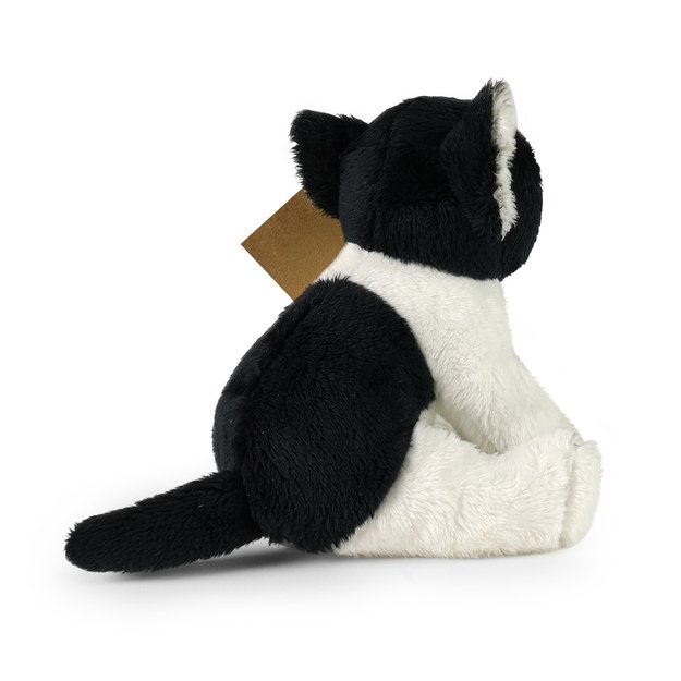 Pliušinis juodai baltas katinas 14 cm EKOLOGIŠKAS 4
