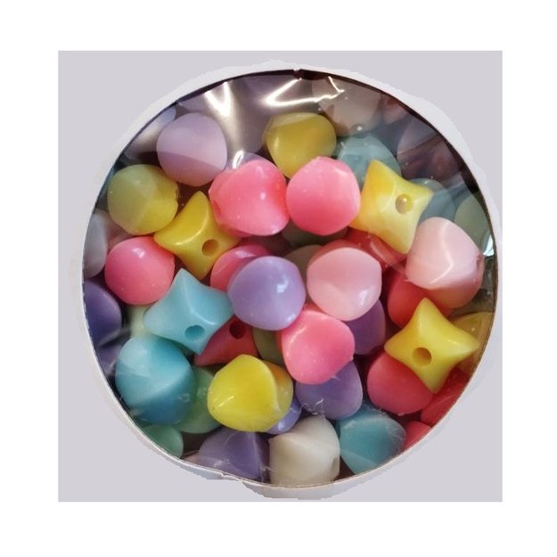 Karoliukų rinkinys - kubeliai + 1 metro virvelė 2