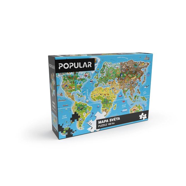 Puzzle World map 160 pcs CZ