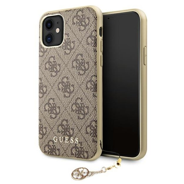 „Guess 4G Charms Collection“ – „iPhone 11“ dėklas (rudas)