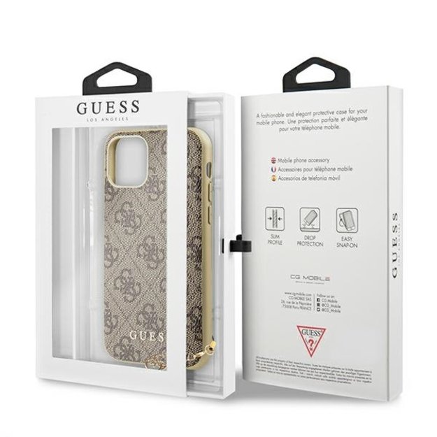„Guess 4G Charms Collection“ – „iPhone 11“ dėklas (rudas) 7