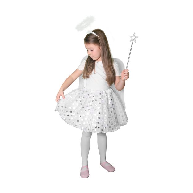 Vaikiškas angelo kostiumo sijonėlis su aksesuarais 4