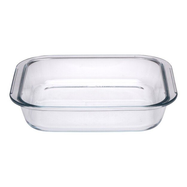 Alpina - Stiklinis kepimo indas, atsparus karščiui, 25,5 x 23 x 5 cm, 1,8 l 2