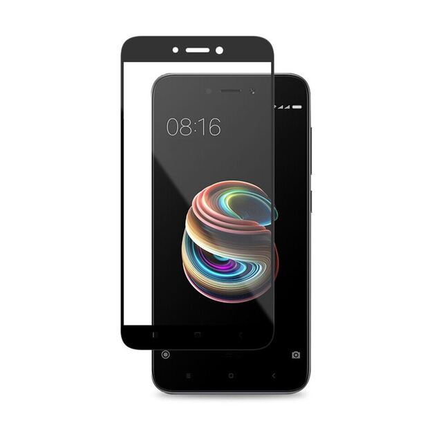 Crong 7D nano lankstus stiklas – pilnai dengianti hibridinė ekrano apsauga 9H Xiaomi Redmi 5A