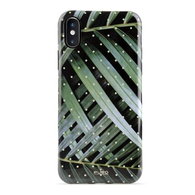 PURO Glam Tropical Leaves – dėklas, skirtas iPhone Xs Max (Brilliant Leaves) 1