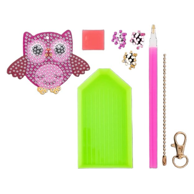 Kūrybinis deimantinių pelėdos pakabukų rinkinys 2