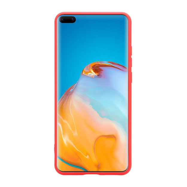 Crong Color Cover – lankstus dėklas, skirtas Huawei P40 Pro (raudonas) 3