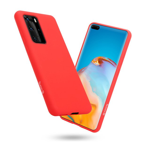 Crong Color Cover – lankstus dėklas, skirtas Huawei P40 Pro (raudonas) 1
