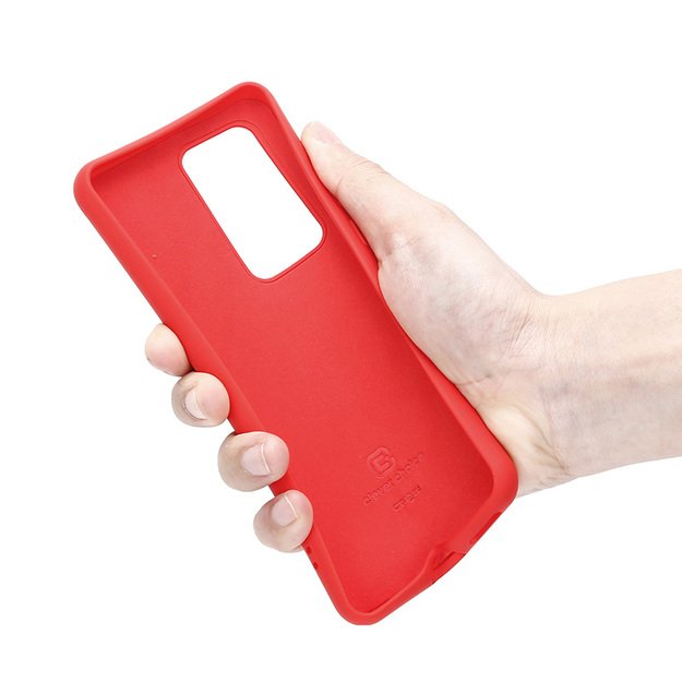 Crong Color Cover – lankstus dėklas, skirtas Huawei P40 Pro (raudonas)