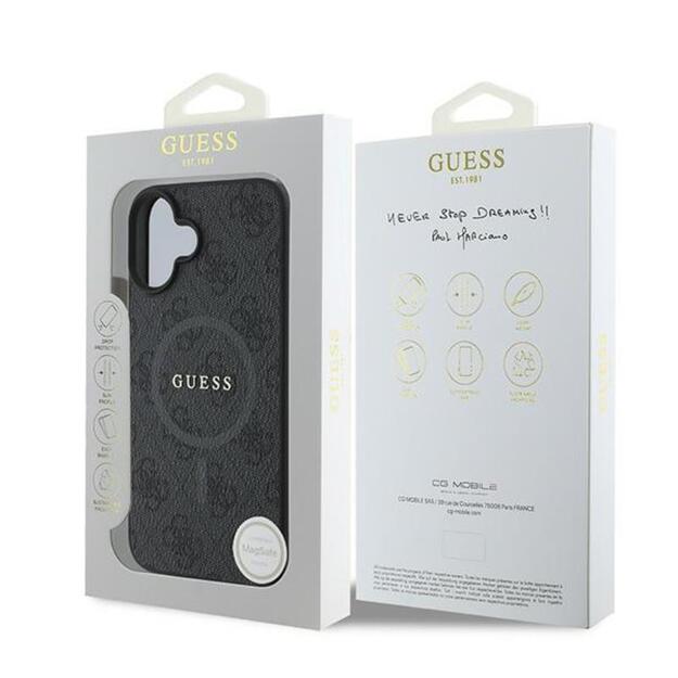 „Guess 4G Ring Classic Logo MagSafe“ dėklas iPhone 16 Plus (juodas) 8